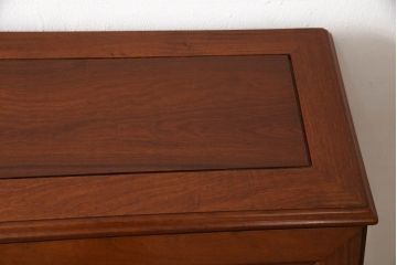 中古　高級唐木家具　上質なつくりが品の良さを高めるカリン材製ライティングビューロー(デスク、机、在宅ワーク、在宅用チェスト、花梨材)(R-049250)