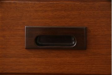 中古　高級唐木家具　上質なつくりが品の良さを高めるカリン材製ライティングビューロー(デスク、机、在宅ワーク、在宅用チェスト、花梨材)(R-049250)