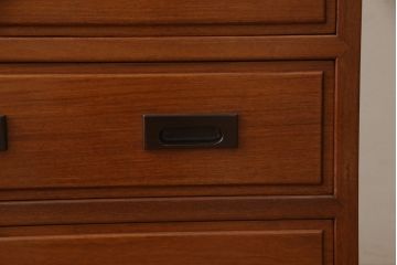 中古　高級唐木家具　上質なつくりが品の良さを高めるカリン材製ライティングビューロー(デスク、机、在宅ワーク、在宅用チェスト、花梨材)(R-049250)