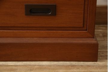 中古　高級唐木家具　上質なつくりが品の良さを高めるカリン材製ライティングビューロー(デスク、机、在宅ワーク、在宅用チェスト、花梨材)(R-049250)
