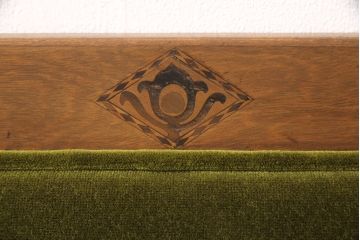 アンティーク家具　ナラ材　希少!象嵌入りの凝ったつくりが魅力的なソファ(3人掛けソファ、2人掛けソファ、アームソファ)(R-049251)