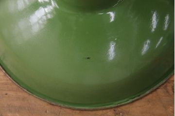 アンティーク照明　昭和レトロ　グリーンカラーが空間のアクセントになる天井照明(吊り下げ照明、ペンダントライト、シェード)(R-049253)