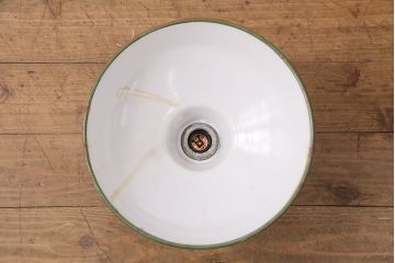 アンティーク照明　昭和レトロ　グリーンカラーが空間のアクセントになる天井照明(吊り下げ照明、ペンダントライト、シェード)(R-049253)