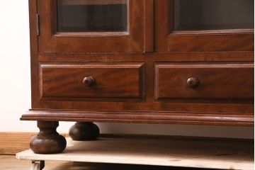 中古　松本民芸家具　C-II型　シックな佇まいが和洋折衷の空間に取り入れやすいC-型サイドボード(リビングボード、キャビネット、戸棚、収納棚)(定価約60万5千円)(R-049257)