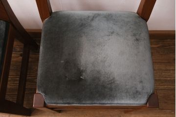 和製ヴィンテージ　民芸家具　チーク材　どっしりとした重厚感のあるチェア2脚セット(ダイニングチェア、椅子、ビンテージ、バラ売り可能)(R-049258)
