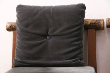 和製ヴィンテージ　民芸家具　チーク材　どっしりとした重厚感のあるチェア2脚セット(ダイニングチェア、椅子、ビンテージ、バラ売り可能)(R-049259)