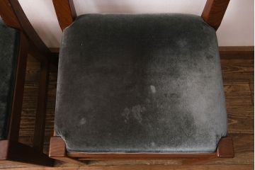 和製ヴィンテージ　民芸家具　チーク材　どっしりとした重厚感のあるチェア2脚セット(ダイニングチェア、椅子、ビンテージ、バラ売り可能)(R-049259)