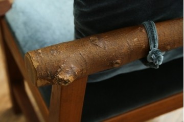 和製ヴィンテージ　民芸家具　チーク材　どっしりとした重厚感のあるチェア2脚セット　(R-049261)