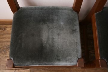 和製ヴィンテージ　民芸家具　チーク材　どっしりとした重厚感のあるチェア2脚セット(ダイニングチェア、椅子、ビンテージ、バラ売り可能)(R-049261)