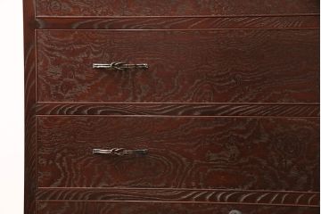 中古美品　江戸指物家具　きむら　桑材・桐材　上品な和の雰囲気を演出する引き出し15杯のチェスト(定価約65万円)(引き出し、和タンス)(R-049262)