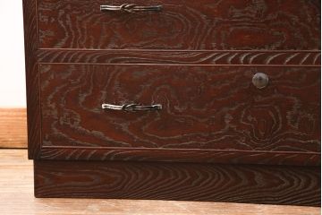 中古美品　江戸指物家具　きむら　桑材・桐材　上品な和の雰囲気を演出する引き出し15杯のチェスト(定価約65万円)(引き出し、和タンス)(R-049262)