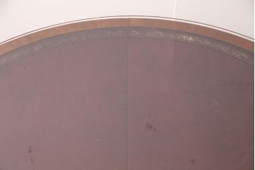 中古　アメリカ高級輸入家具　マホガニー材　丁寧な作り込みが気品漂う引き出し付きテーブル(定価約120万円)(オケージョナルテーブル、ドラムテーブル、回転テーブル、ダイニングテーブル)(R-049268)