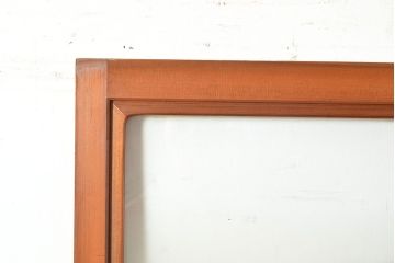 ヴィンテージ建具　昭和中期　銀モールガラス　温かみある色合いで空間を明るくしてくれるガラス戸2枚セット　(R-049274)