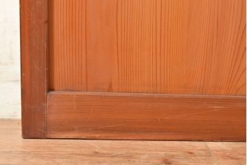 ヴィンテージ建具　昭和中期　銀モールガラス　温かみある色合いで空間を明るくしてくれるガラス戸2枚セット　(R-049274)