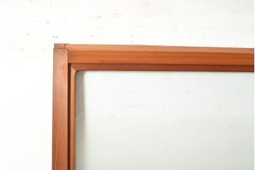 ヴィンテージ建具　昭和中期　銀モールガラス　温かみある色合いで空間を明るくしてくれるガラス戸2枚セット　(R-049274)