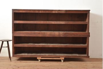 【簡易リペア限定品】和製アンティーク　明治〜大正期　松材・杉材　シンプルなオープンラック(飾り棚、収納棚)(R-049275)
