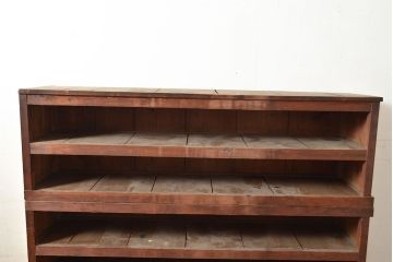 【簡易リペア限定品】和製アンティーク　明治〜大正期　松材・杉材　シンプルなオープンラック(飾り棚、収納棚)(R-049275)