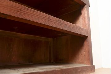 【簡易リペア限定品】和製アンティーク　明治〜大正期　松材・杉材　シンプルなオープンラック(飾り棚、収納棚)(R-049275)