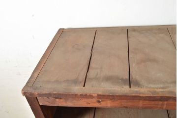 【簡易リペア限定品】和製アンティーク　明治〜大正期　松材・杉材　シンプルなオープンラック(飾り棚、収納棚)(R-049275)