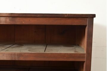 【簡易リペア限定品】和製アンティーク　明治〜大正期　松材・杉材　シンプルなオープンラック(飾り棚、収納棚)(R-049275)
