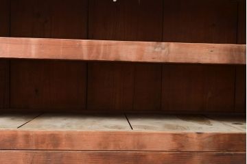 【簡易リペア限定品】和製アンティーク　明治〜大正期　松材・杉材　シンプルなオープンラック(飾り棚、収納棚)(R-049275)