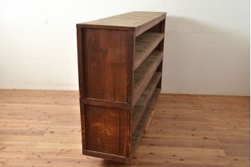 【簡易リペア限定品】和製アンティーク　明治〜大正期　松材・杉材　シンプルなオープンラック(飾り棚、収納棚)(R-049275)