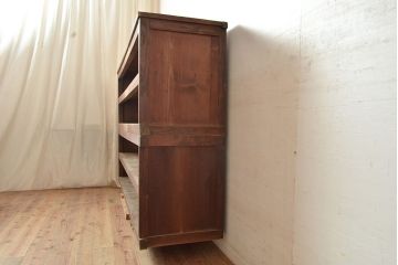 【簡易リペア限定品】和製アンティーク　明治〜大正期　松材・杉材　シンプルなオープンラック(飾り棚、収納棚)(R-049275)