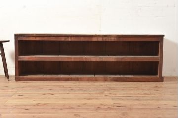 【簡易リペア限定品】和製アンティーク　明治〜大正期　松材・杉材　シンプルなオープンラック(飾り棚、収納棚、ローボード)(R-049276)