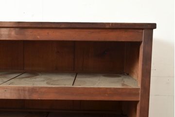 【簡易リペア限定品】和製アンティーク　明治〜大正期　松材・杉材　シンプルなオープンラック(飾り棚、収納棚、ローボード)(R-049276)