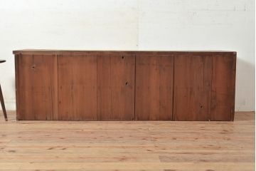 【簡易リペア限定品】和製アンティーク　明治〜大正期　松材・杉材　シンプルなオープンラック(飾り棚、収納棚、ローボード)(R-049276)