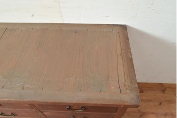 和製アンティーク　左右で使い分けが出来る、引き出し12杯のレトロなチェスト(引き出し、タンス、ローボード)(R-049278)
