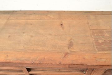 和製アンティーク　ヒノキ材　特大サイズ!　九尺幅の時代箪笥ローボード(水屋箪笥、サイドボード、キャビネット、収納棚)(R-049279)
