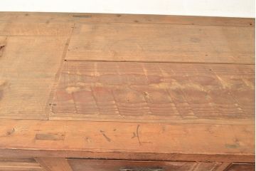 和製アンティーク　ヒノキ材　特大サイズ!　九尺幅の時代箪笥ローボード(水屋箪笥、サイドボード、キャビネット、収納棚)(R-049279)