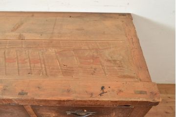 和製アンティーク　ヒノキ材　特大サイズ!　九尺幅の時代箪笥ローボード(水屋箪笥、サイドボード、キャビネット、収納棚)(R-049279)