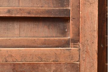 和製アンティーク　ヒノキ材　特大サイズ!　九尺幅の時代箪笥ローボード(水屋箪笥、サイドボード、キャビネット、収納棚)(R-049279)