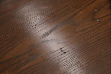 和製アンティーク　希少　ナラ材　大正ロマンの雰囲気漂う上手物のラウンドテーブル(コーヒーテーブル、サイドテーブル)(R-049284)