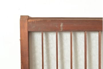 アンティーク建具　どこか懐かしさが漂うレトロなガラス入り格子戸2枚セット(引き戸、窓、建具)(R-049285)