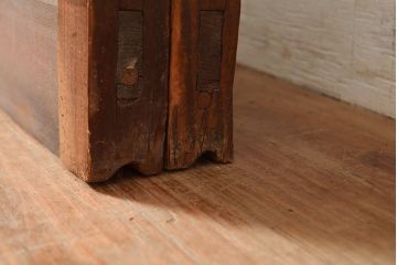 アンティーク建具　どこか懐かしさが漂うレトロなガラス入り格子戸2枚セット(引き戸、窓、建具)(R-049285)