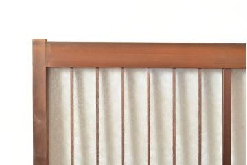 アンティーク建具　どこか懐かしさが漂うレトロなガラス入り格子戸2枚セット(引き戸、窓、建具)(R-049285)