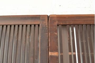 アンティーク建具　和モダンな空間づくりにおすすめの格子戸3枚セット(引き戸、建具)(R-049286)