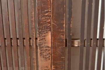 アンティーク建具　和モダンな空間づくりにおすすめの格子戸3枚セット(引き戸、建具)(R-049286)