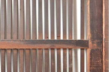 アンティーク建具　和モダンな空間づくりにおすすめの格子戸3枚セット(引き戸、建具)(R-049286)