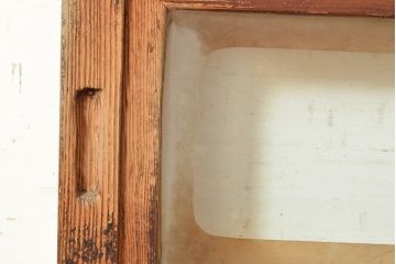 アンティーク建具　整然と並ぶ縦桟が情緒溢れる格子戸2枚セット(引き戸、建具)(R-049287)