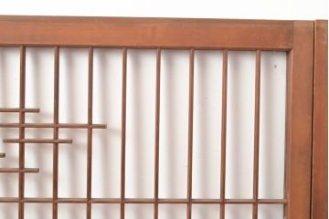 ヴィンテージ建具　昭和中期　富士山の図柄が魅力!和の趣あふれる書院戸2枚セット　(R-049288)