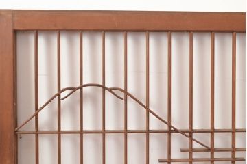 ヴィンテージ建具　昭和中期　富士山の図柄が魅力!和の趣あふれる書院戸2枚セット　(R-049288)