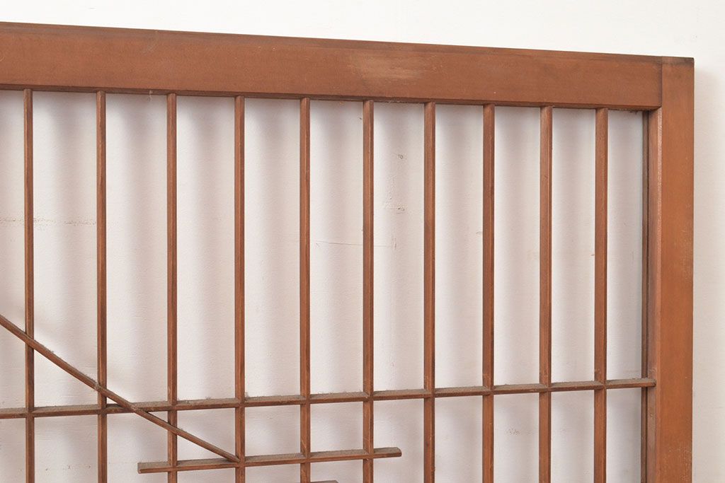 ヴィンテージ建具　昭和中期　富士山の図柄が魅力!和の趣あふれる書院戸2枚セット　(R-049288)