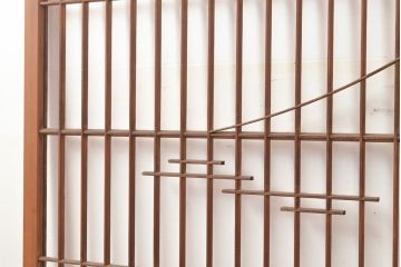 ヴィンテージ建具　昭和中期　富士山の図柄が魅力!和の趣あふれる書院戸2枚セット　(R-049288)