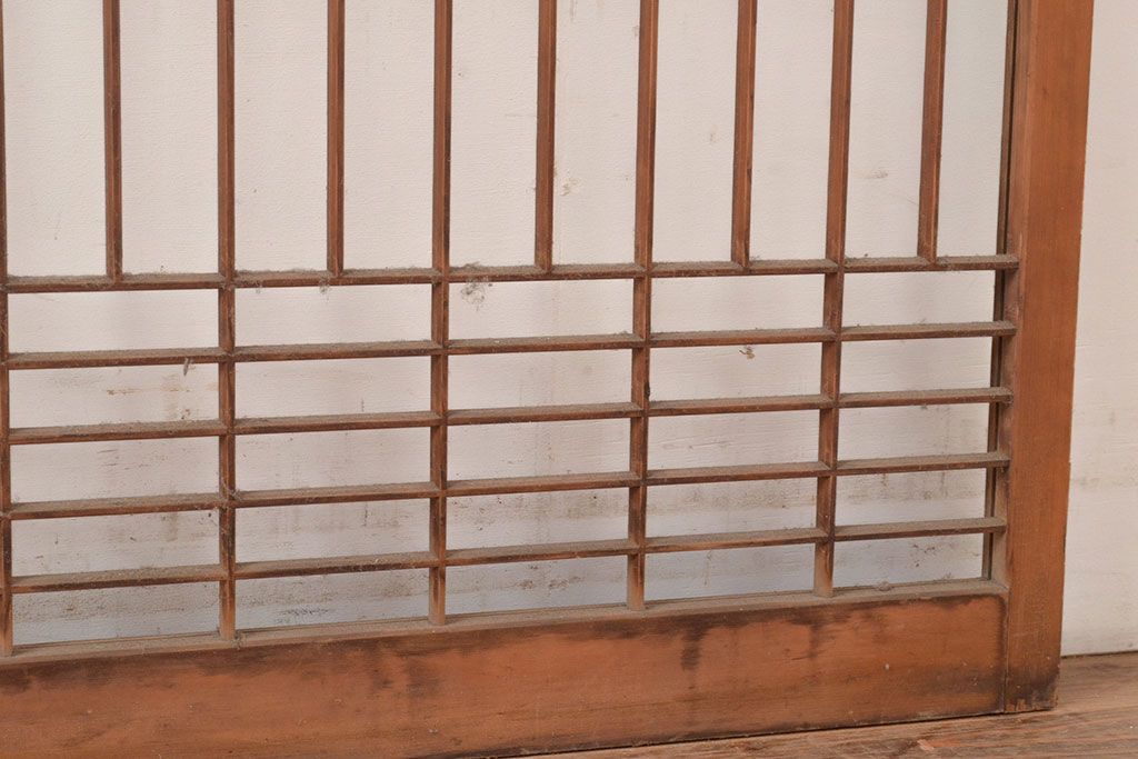 ヴィンテージ建具　昭和中期　富士山の図柄が魅力!和の趣あふれる書院戸2枚セット　(R-049288)