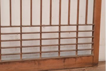 ヴィンテージ建具　昭和中期　富士山の図柄が魅力!和の趣あふれる書院戸2枚セット　(R-049288)