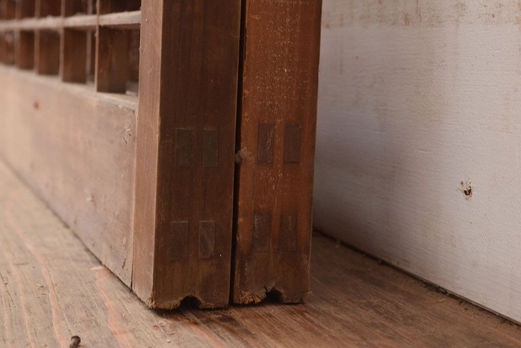 ヴィンテージ建具　昭和中期　富士山の図柄が魅力!和の趣あふれる書院戸2枚セット　(R-049288)